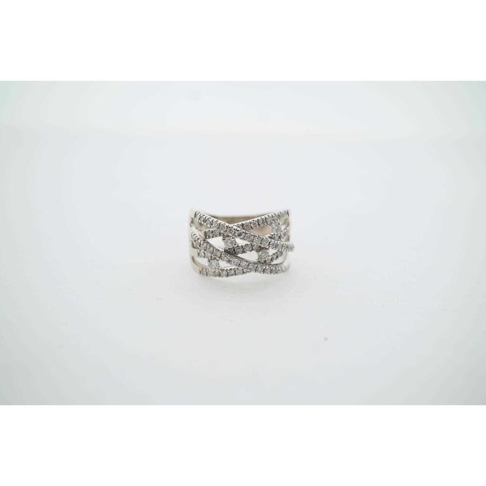 Estate Sale 14k White Gold 4.00 TCW Diamond Ring Size 8.25 Vintage Style